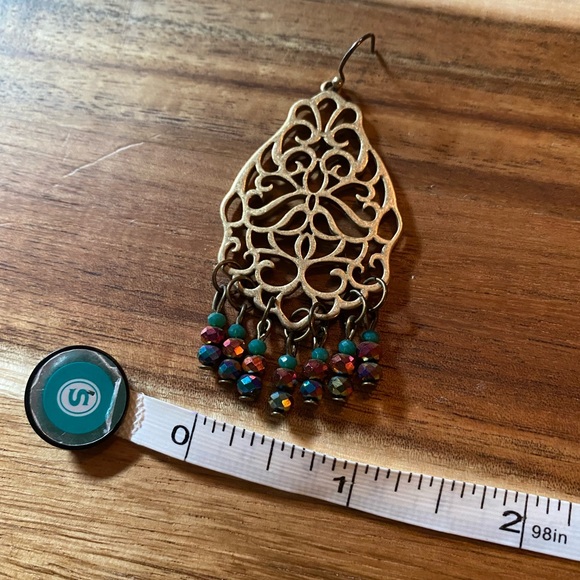 Lucky brand gold filigree earrings - Picture 6 of 6